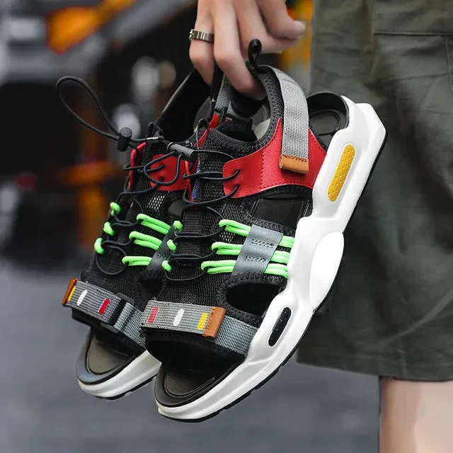 Air Mesh Color Blocks Upper Sandals