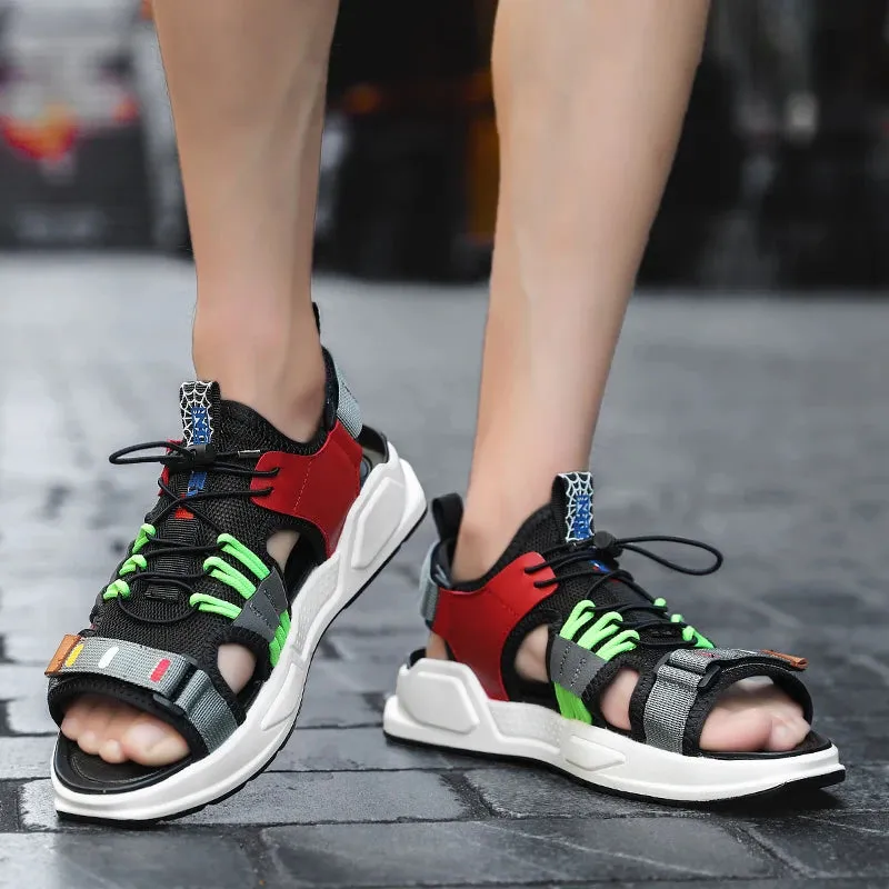 Air Mesh Color Blocks Upper Sandals