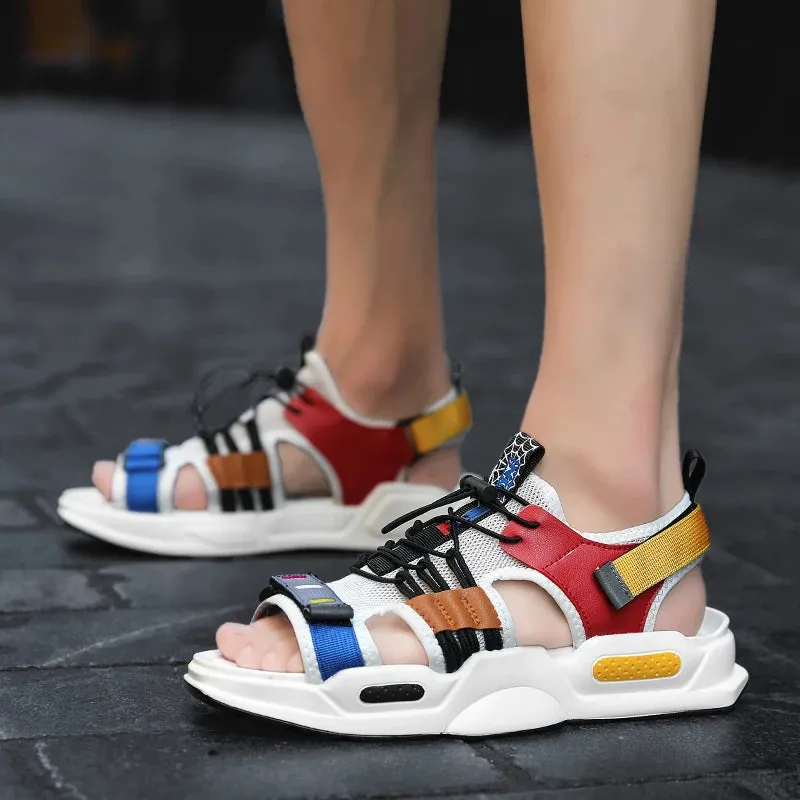 Air Mesh Color Blocks Upper Sandals