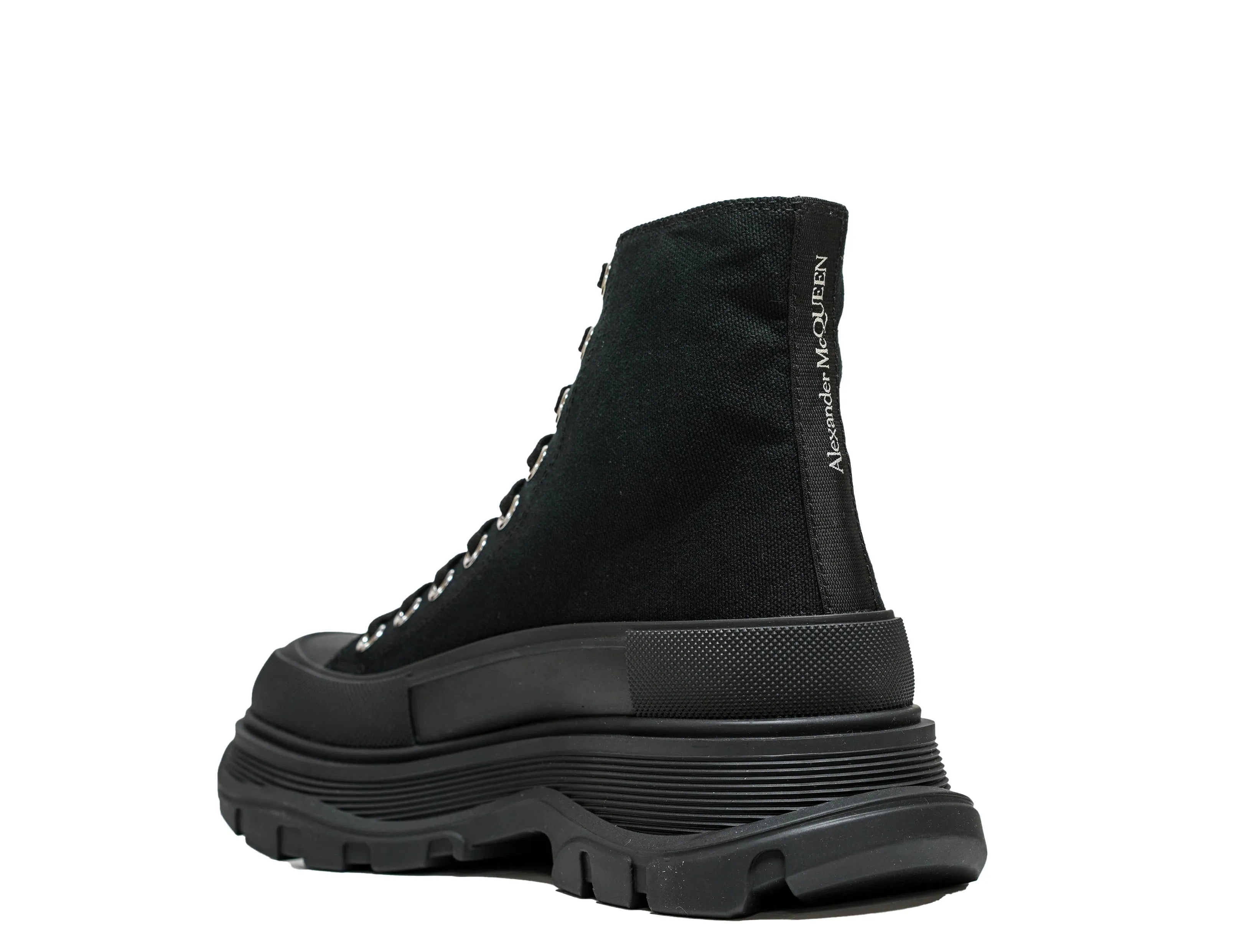 Alexander McQueen Women's Black Hiking Boots 697080  30% OFF