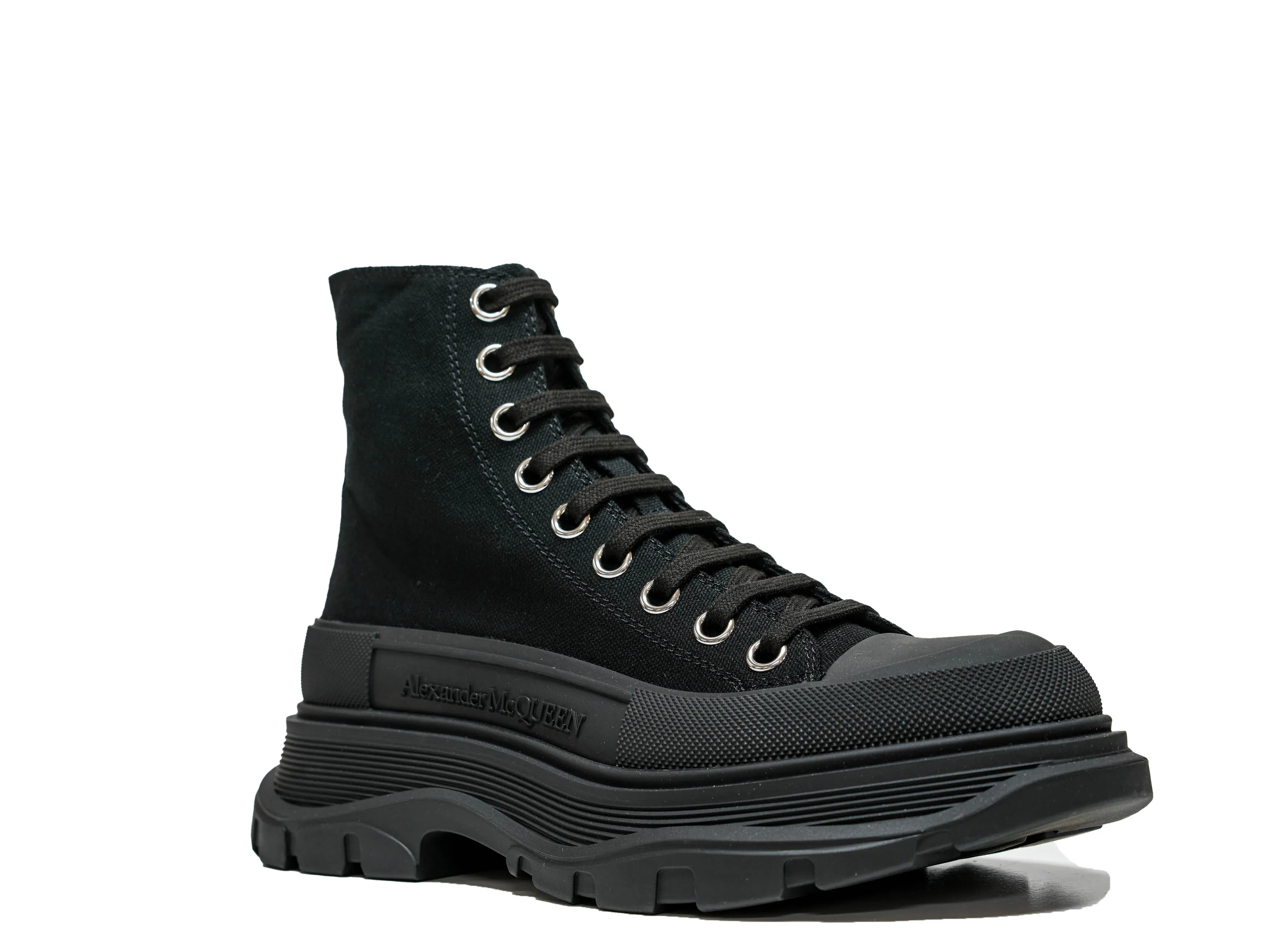 Alexander McQueen Women's Black Hiking Boots 697080  30% OFF
