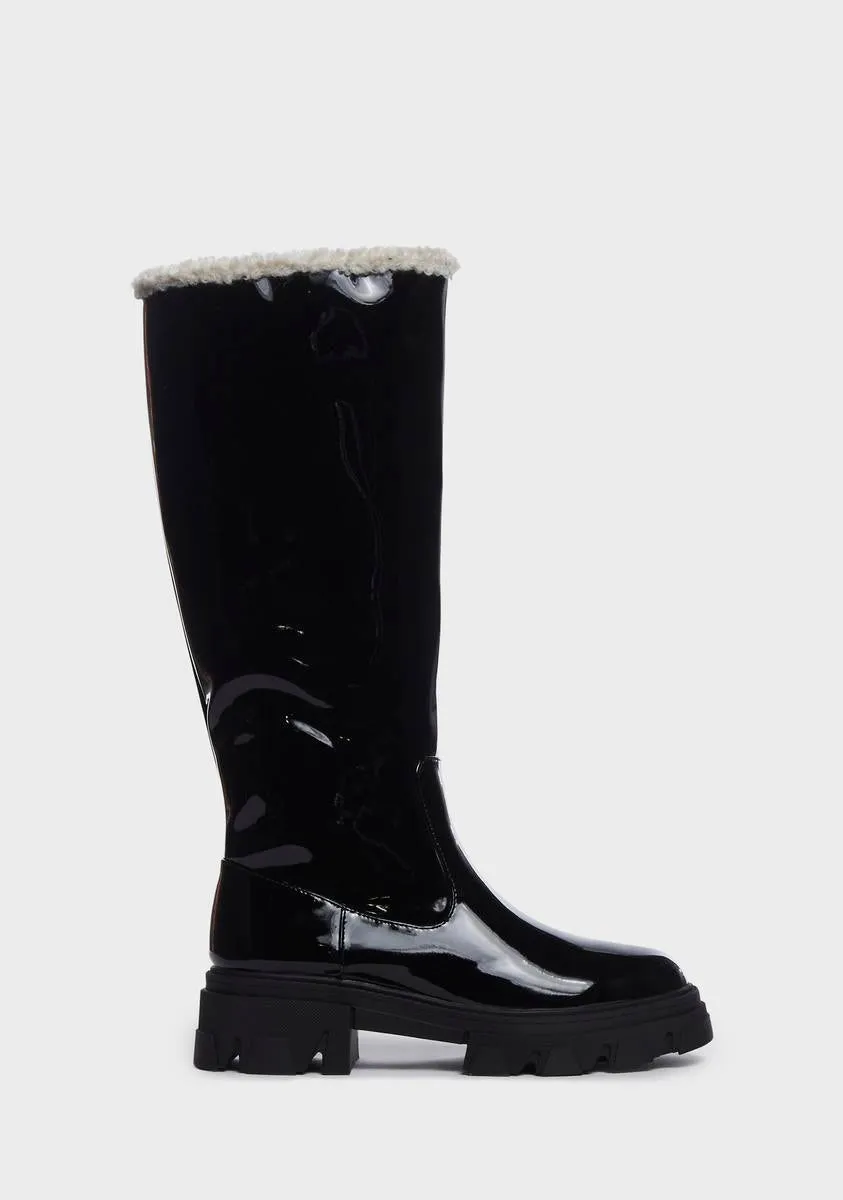 Black Ember Knee High Boots
