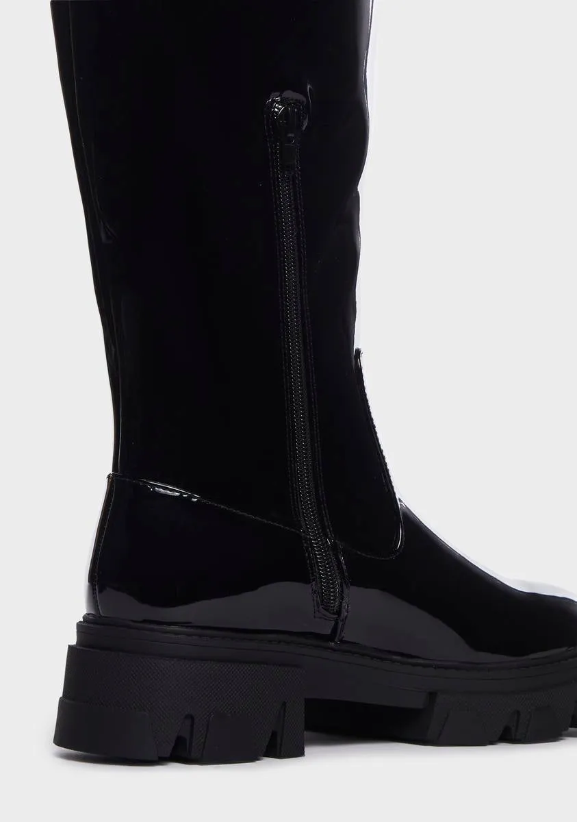 Black Ember Knee High Boots