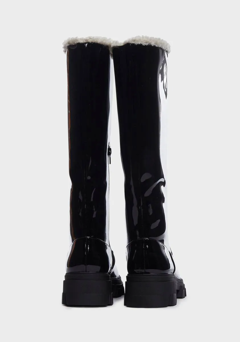 Black Ember Knee High Boots