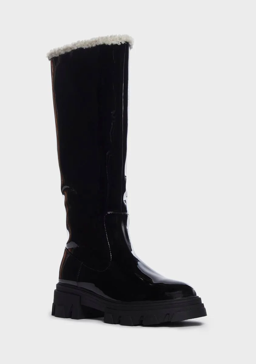 Black Ember Knee High Boots