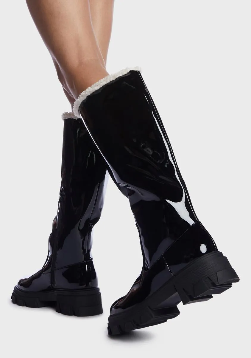 Black Ember Knee High Boots