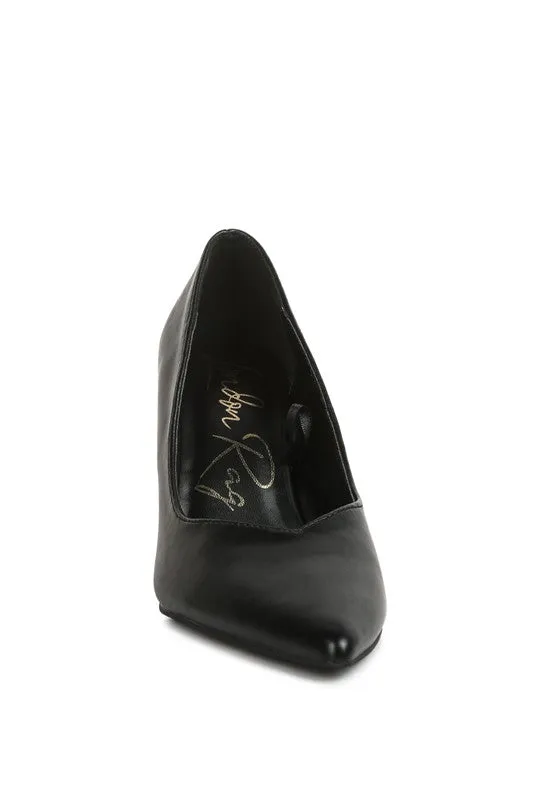 Black Rarity Point Toe Stiletto Heeled Pumps