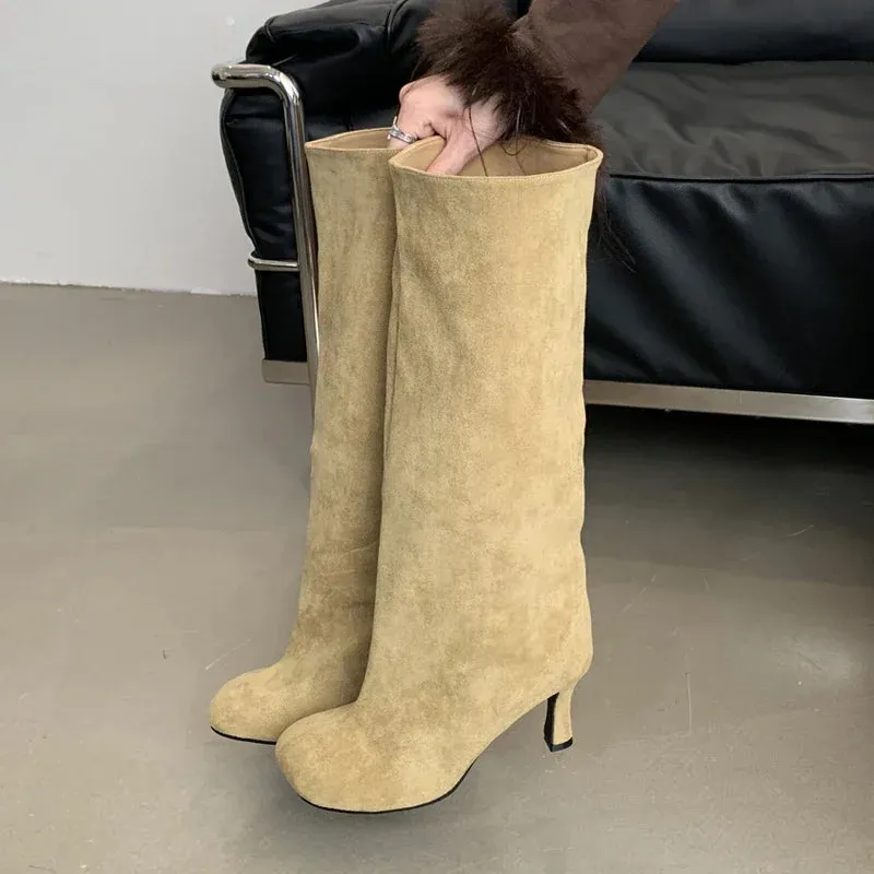 Downtown Dime Knee High Boots