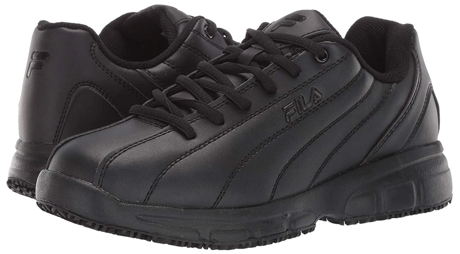 Fila Men's Memory Niteshift Slip Resistant Sneaker - Black