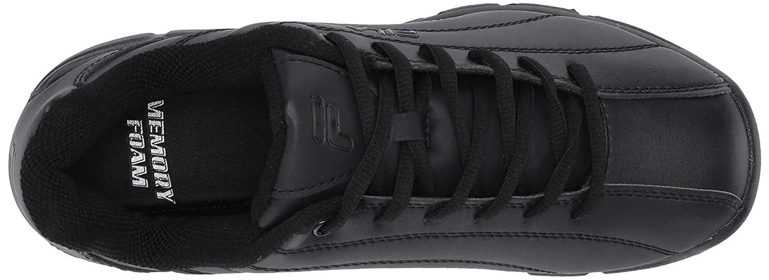 Fila Men's Memory Niteshift Slip Resistant Sneaker - Black