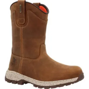 Georgia Women's Eagle Trail 10" Soft Toe WP Pull On Work Boot -Brown- GB00645