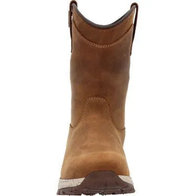 Georgia Women's Eagle Trail 10" Soft Toe WP Pull On Work Boot -Brown- GB00645