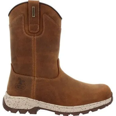 Georgia Women's Eagle Trail 10" Soft Toe WP Pull On Work Boot -Brown- GB00645