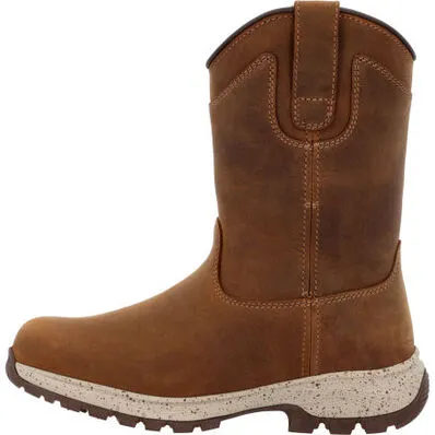 Georgia Women's Eagle Trail 10" Soft Toe WP Pull On Work Boot -Brown- GB00645