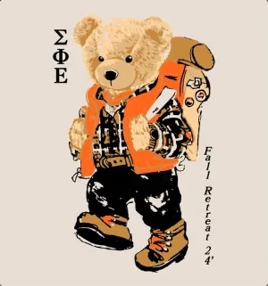 Hiking Teddy Bear With Backpack And Boots Fall Retreat Shirt