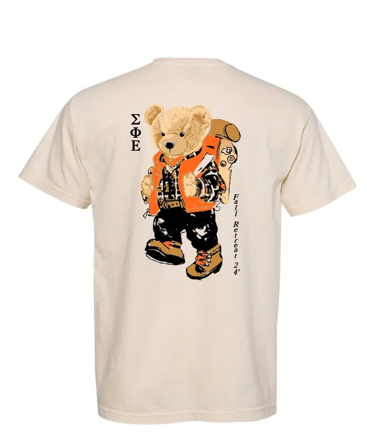 Hiking Teddy Bear With Backpack And Boots Fall Retreat Shirt