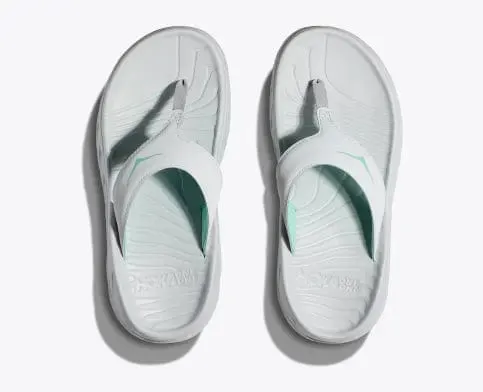 Hoka Women's Ora Recovery Flips- Grey/Seafoam