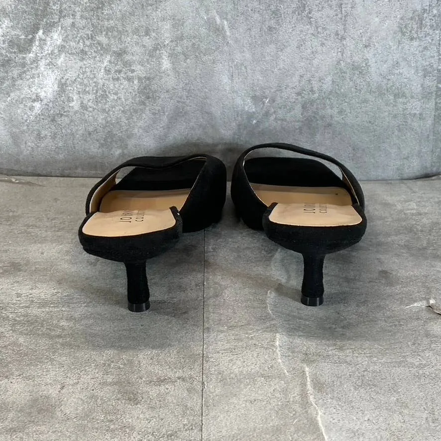 JOURNEE COLLECTION Women's Black Larna Square-Toe Slip-On Sandals SZ 8