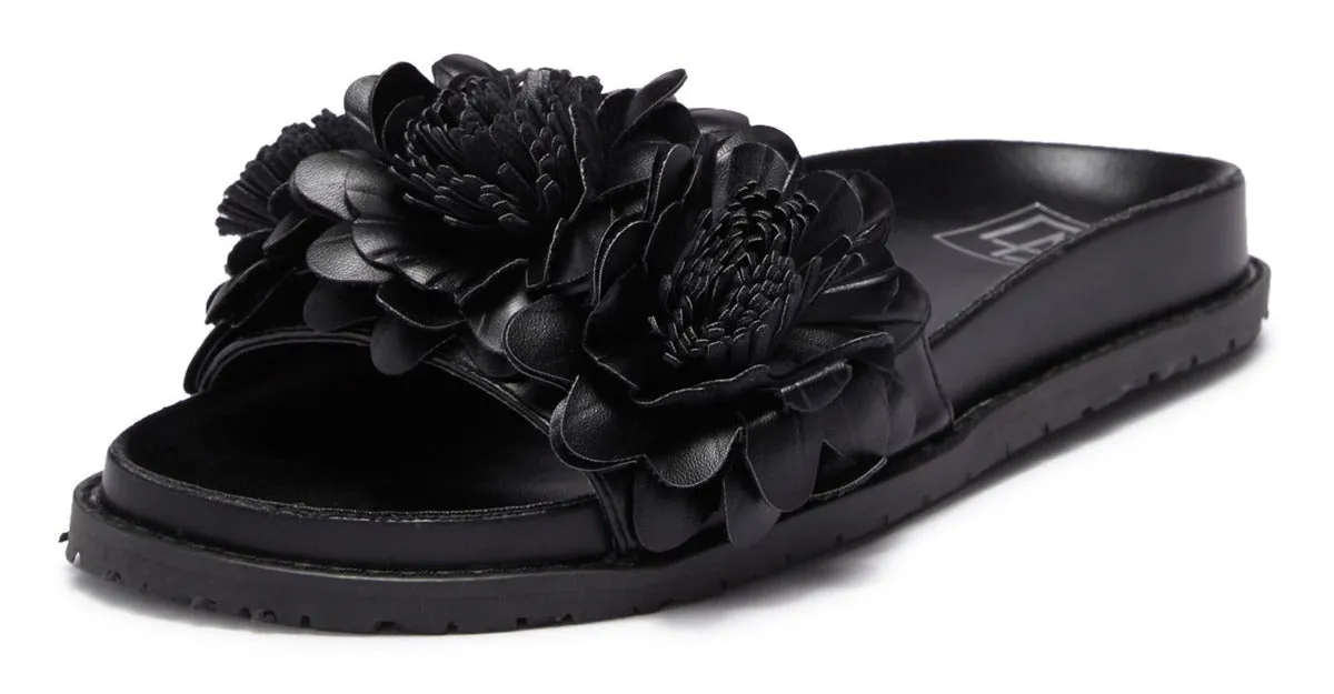 LFL by Lust For Life Women's LL-Kimchi Slide Sandal, Black Polyurethane