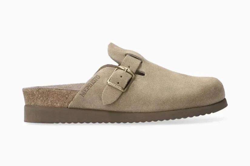 Mephisto Women's Halina Open Heeled Clogs- Warm Grey
