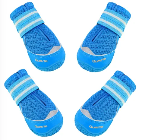 QUMY Dog Shoes for HOT PAVEMENT - Red