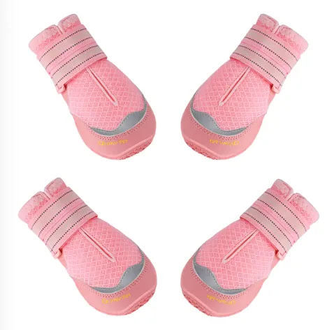 QUMY Dog Shoes for HOT PAVEMENT - Red