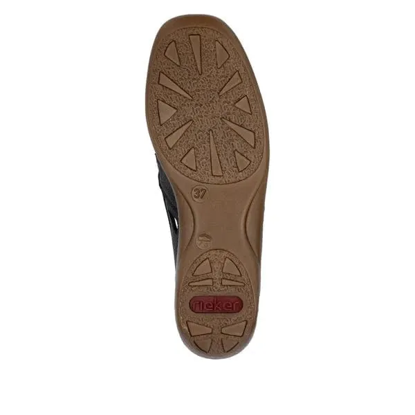 Rieker Women's Doric Woven Loafers- Black