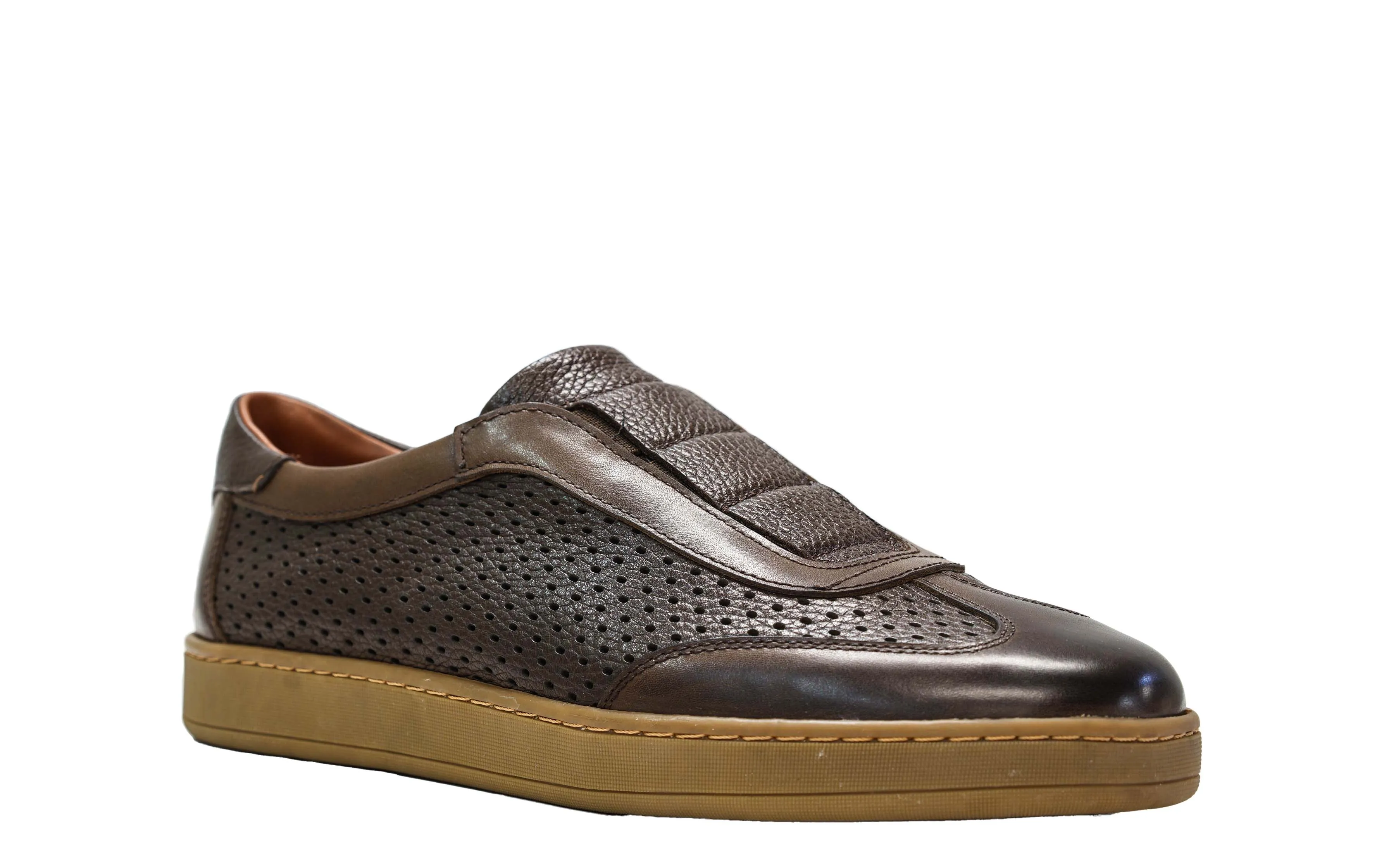 Roberto Serpentini Men's Marrone Perforated Leather Slip On M57130