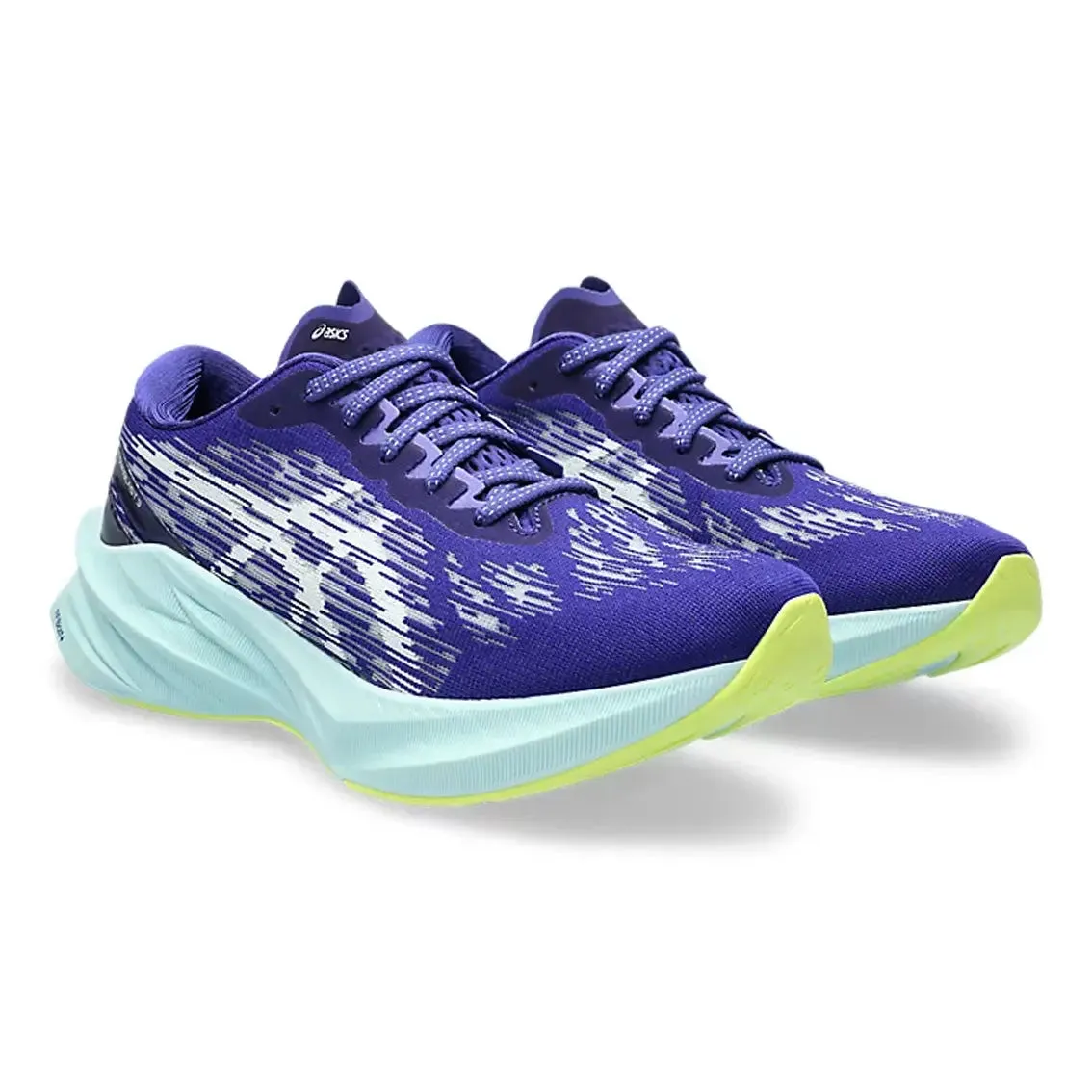 Womens ASICS Novablast 3 - Eggplant / Soothing Sea