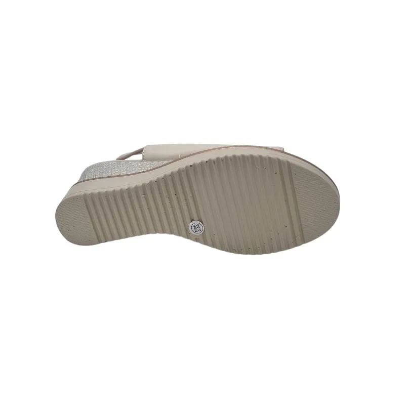 Zanni & Co Womens Beige Oatmeal Wedge Sandal - Mirfa
