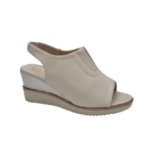 Zanni & Co Womens Beige Oatmeal Wedge Sandal - Mirfa